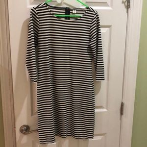 Black and white stripped dress